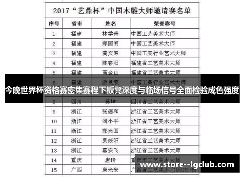 今晚世界杯资格赛密集赛程下板凳深度与临场信号全面检验成色强度 今晚世界杯资格赛密集赛程下板凳深度与临场信号全面检验成色强度